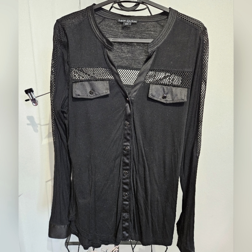 Mesh button‎ shirt